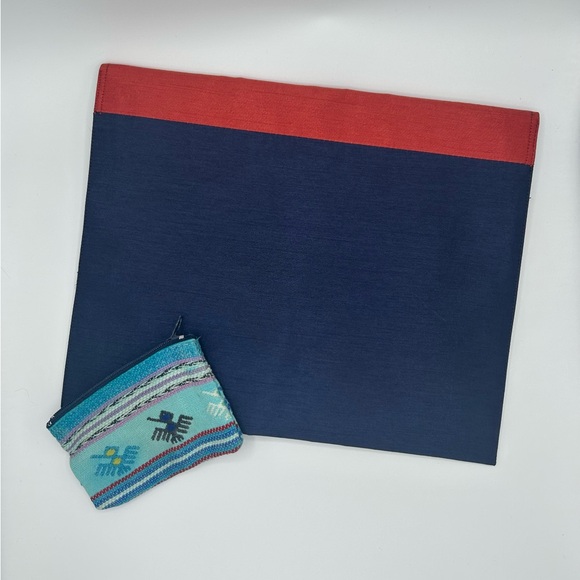 🔥🆕🔥 Craft Link Vietnam Fair Trade Envelope Clutch & Woven Coin Pouch Set - Picture 3 of 4